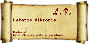 Lakatos Viktória névjegykártya